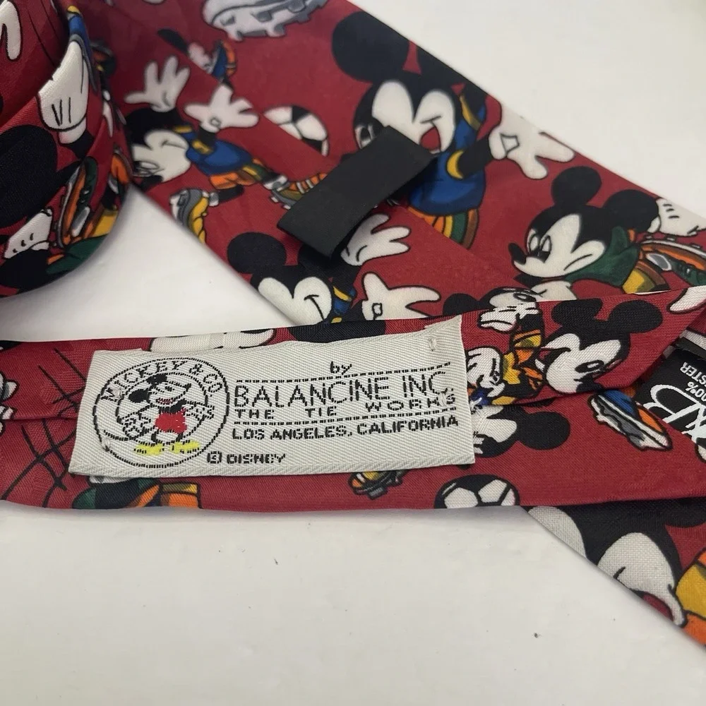 Vintage Mickey Unlimited Mens Soccer Tie Sports Balance Inc Disney The Tie Works